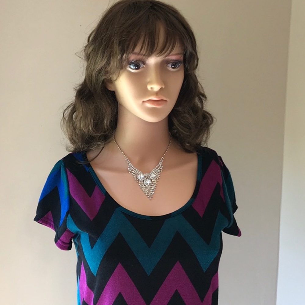 Zig Zag Design Colorful Dress